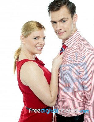 Smiling Young Couple Stock Photo
