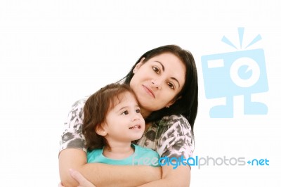 Smiling Young Family Stock Photo