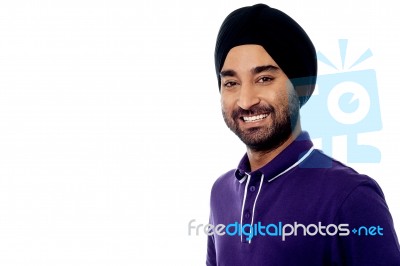 Smiling Young Indian Male Model Stock Photo