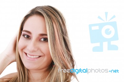 Smiling Young Woman Stock Photo