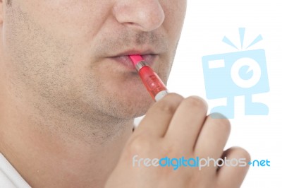 Smoking Electric Cigarettes Stock Photo