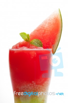 Smoothie Watermelon With Slice Watermelon Stock Photo