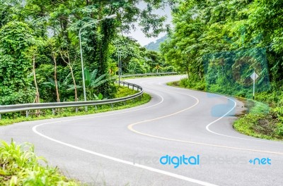 Snake Curved Road Stock Photo