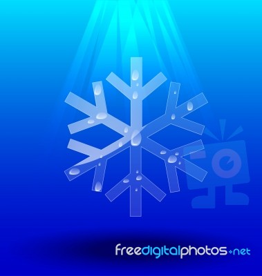 Snowflakes Crystal Under Light Stock Image