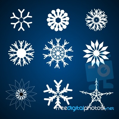 Snowflakes Icon Stock Image