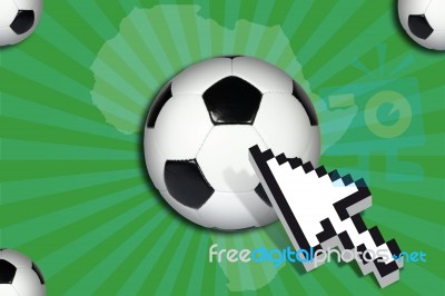 Soccer And Click Stock Image