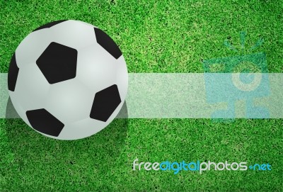 Soccer Ball On Green Grass Stock Image