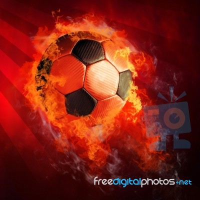 Soccer Fire Stock Image