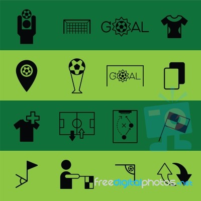 Soccer Flat Icon  Illustration Stock Image