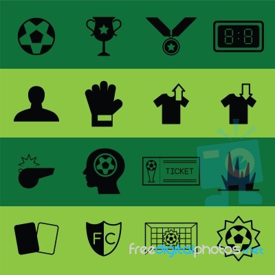 Soccer Flat Icon  Illustration Stock Image