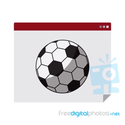 Soccer Football Internet Website Icon  Illustration Stock Image