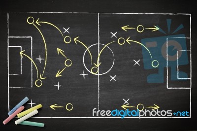 Soccer Game Strategy Stock Image