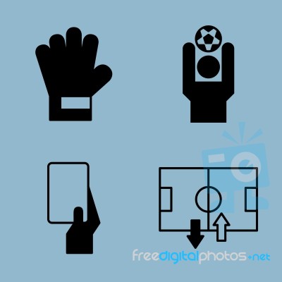 Soccer Icon Set Stock Image