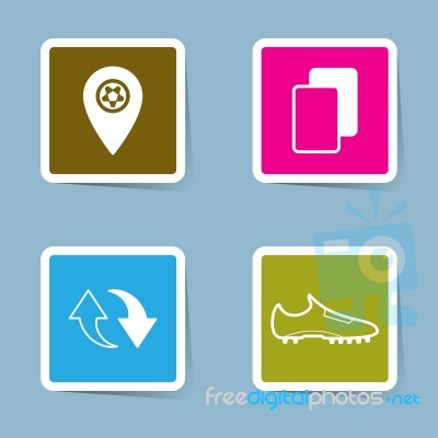 Soccer Icon Set Stock Image