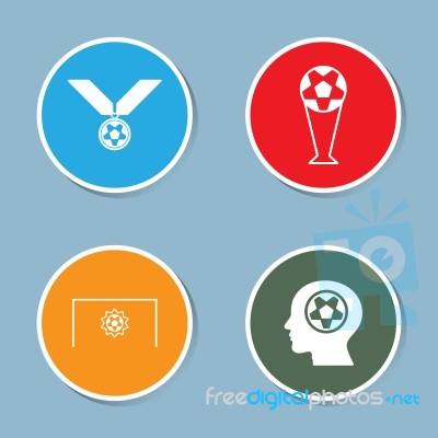 Soccer Icon Set Stock Image