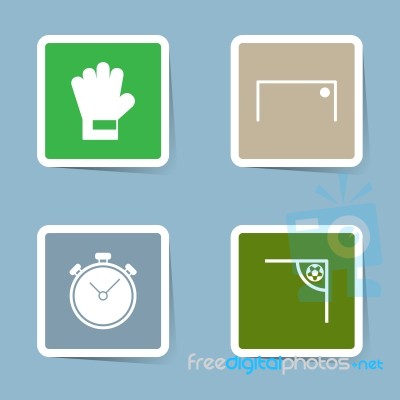 Soccer Icon Set Stock Image