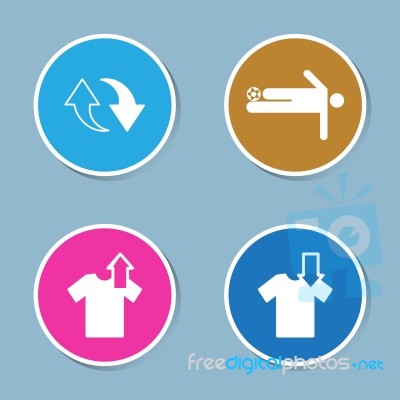 Soccer Icon Set Stock Image