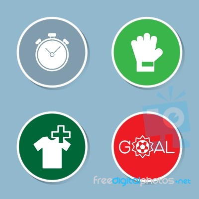 Soccer Icon Set Stock Image
