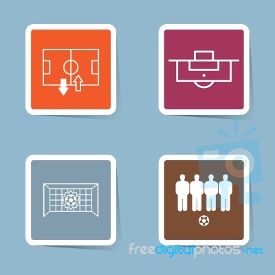 Soccer Icon Set Stock Image