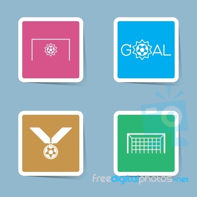 Soccer Icon Set Stock Image