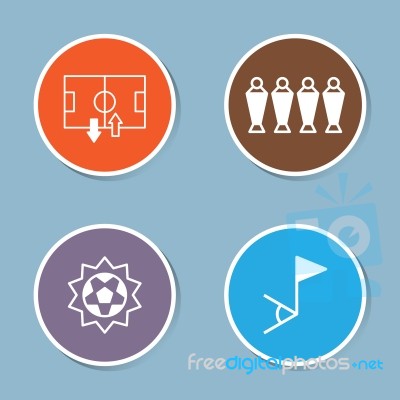 Soccer Icon Set Stock Image
