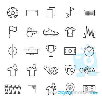 Soccer Icons Set  Stock Image