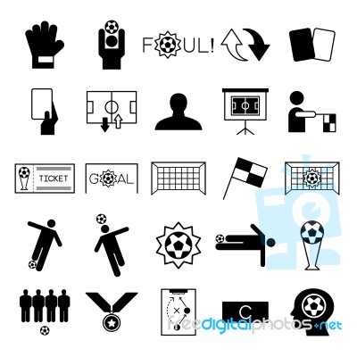 Soccer Icons Set  Stock Image