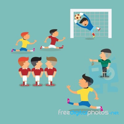 Soccer Player Shoot Stock Image