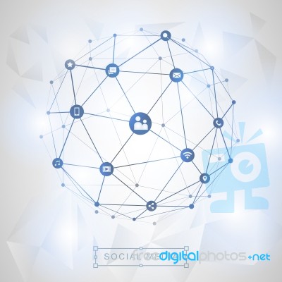 Social Media Connection Concept Stock Image