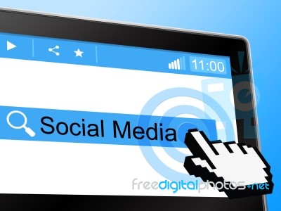 Social Media Means Forum Internet And Online Stock Image