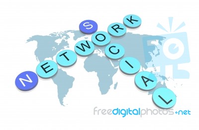 Social Media Network  Stock Image