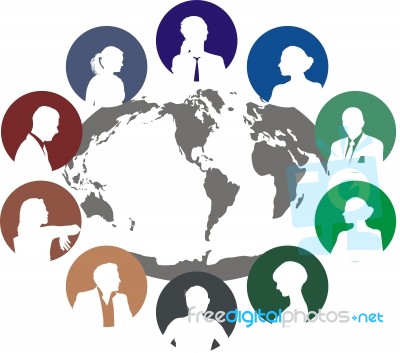 Social Media Network Stock Image