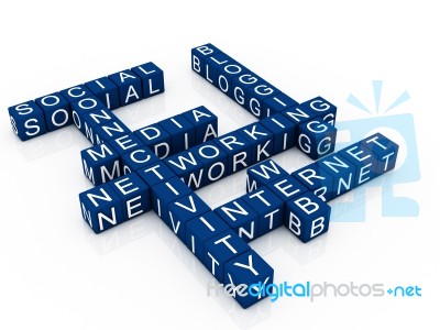 Social Media Network (from Crossword Series) Stock Image
