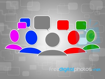Social Media Shows Networking People And Community Stock Image