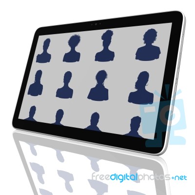 Social Network Group Of Tablet Pc Stock Image