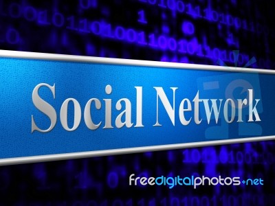 Social Network Means Togetherness Connected And Friends Stock Image