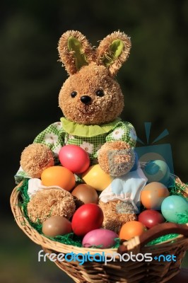 Soft Easter Rabbit Toy Stock Photo