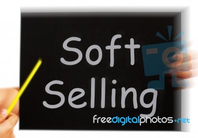 Soft Selling Message Means Casual Advertising Technique Stock Image