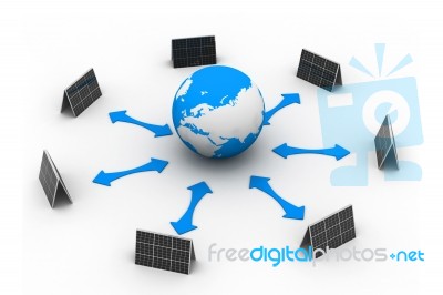 Solar Energy System Stock Image