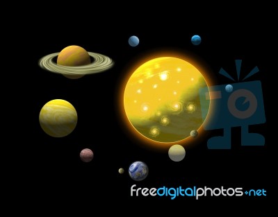 Solar System Planets Sun Stock Image Solar System Planets Sun Stock Image