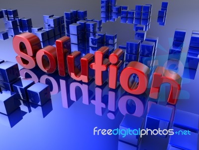 Solution 3D Stock Image Solution 3D Stock Image