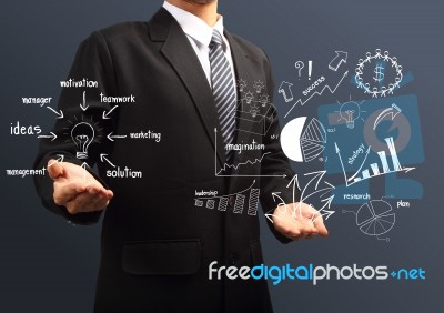 Solution Concept In The Hands Of Businessmen Stock Image