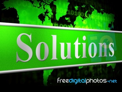 Solution Solutions Shows Succeed Success And Advertisement Stock Image