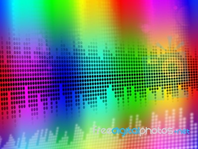 Sound Equalizer Background Means Music Vibrations Or Audio Meter… Stock Image