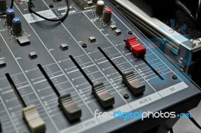 Sound Mixer Stock Photo