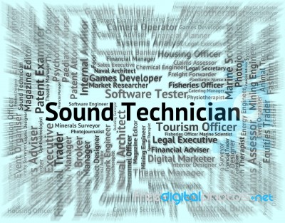 Sound Technician Represents Skilled Worker And Artisan Stock Image