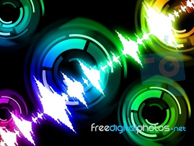 Sound Wave Background Means Audio Mixer Or Beats Pattern
 Stock Image