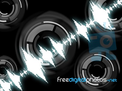 Sound Wave Background Means Frequency Mixer Or Sound Analyzer
 Stock Image