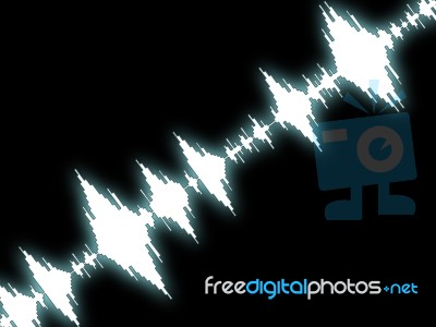 Sound Wave Background Shows Equalizer Or Amplifier
 Stock Image