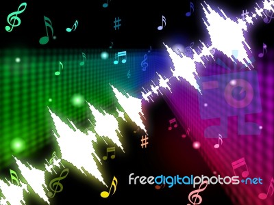 Soundwaves Background Means Making Or Playing Melody
 Stock Image